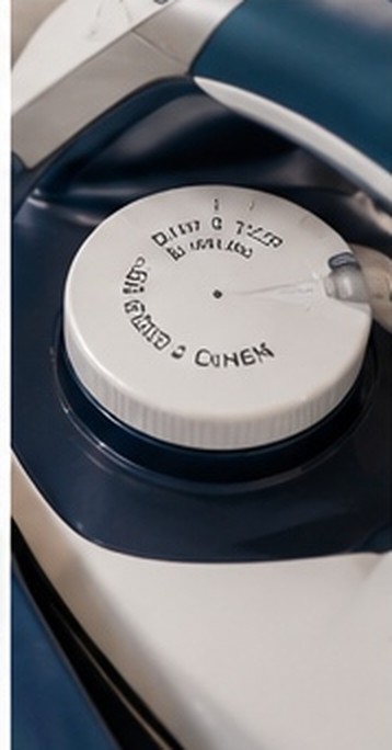 The temperature dial on a steam iron